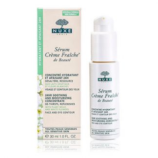 NUXE CREME FRAICHE DE BEAUTE SERUM 24HR SOOTHING AND MOISTURIZING CONCENTRATE FOR ALL SENSITIVE SKINS 30ML/1OZ