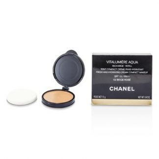 CHANEL VITALUMIERE AQUA FRESH AND HYDRATING CREAM COMPACT MAKEUP SPF 15 REFILL - # 52 BEIGE ROSE 12G/0.42OZ