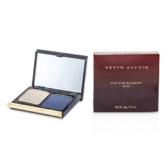 KEVYN AUCOIN THE EYE SHADOW DUO - # 206 TAUPE SHIMMER/ BLACKENED BLUE SHIMMER 4.8G/0.16OZ