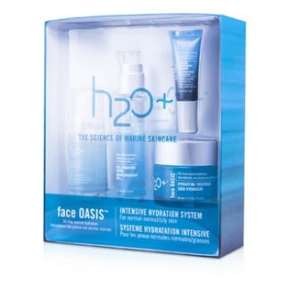H2O+ FACE OASIS INTENSIVE HYDRATION SYSTEM: HYDRATING TREATMENT + OASIS MIST + HYDRATING BOOSTER + EYE MOISTURE REPLENISHING TREATMENT (FOR NORMAL/ OILY SKIN) 4PCS