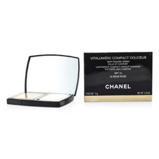 CHANEL VITALUMIERE COMPACT DOUCEUR LIGHTWEIGHT COMPACT MAKEUP SPF 10 - # 32 BEIGE ROSE 13G/0.45OZ