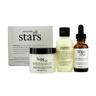 PHILOSOPHY ALL STARS KIT: PURITY MADE SIMPLE CLEANSER 60ML/2OZ + WHEN HOPE IS NOT ENOUGH SERUM 30ML/1OZ + HOPE IN A JAR 60ML/2OZ 3PCS