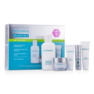 EXUVIANCE ESSENTIALS KIT (OILY/ ACNE PRONE): FACIAL CLEANSER + EYE COMPLEX + MATTE PERFECTION + HYDRAGEL + PERFECT 10 SERUM 5PCS