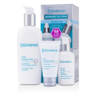 EXUVIANCE ANTIAGING SOLUTIONS KIT (SENSITIVE/ DRY): GENTLE CLEANSING CREME + AGE LESS EVERDAY + ULTRA RESTORATIVE CREME 3PCS