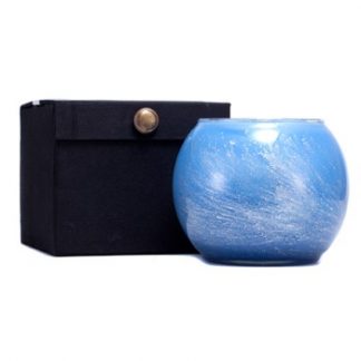 NORTHERN LIGHTS CANDLES ESQUE POLISHED GLOBE CANDLE - SKY BLUE 4 INCH