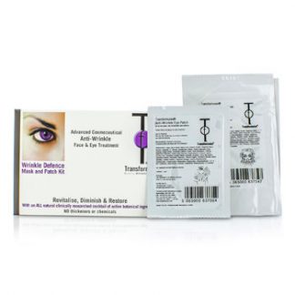 TRANSFORMULAS WRINKLE DEFENCE MASK AND PATCH KIT: 1X FACIAL MASK, 1X EYE PATCHES 2PCS
