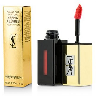 YVES SAINT LAURENT ROUGE PUR COUTURE VERNIS A LEVRES POP WATER GLOSSY STAIN - #202 ROUGE SPLASH 6ML/0.2OZ