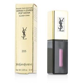 YVES SAINT LAURENT ROUGE PUR COUTURE VERNIS A LEVRES POP WATER GLOSSY STAIN - #205 PINK RAIN 6ML/0.2OZ
