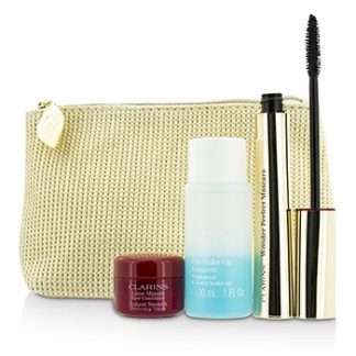 CLARINS PERFECT EYES COLLECTION: 1X WONDER PERFECT MASCARA, 1X INSTANT SMOOTH PERFECT TOUCH, 1X EYE M/U REMOVER, 1X BAG 3PCS+1BAG