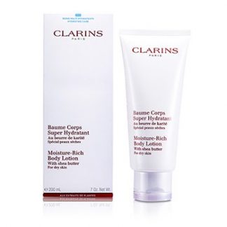 CLARINS MOISTURE RICH BODY LOTION WITH SHEA BUTTER - DRY SKIN 200ML/7OZ