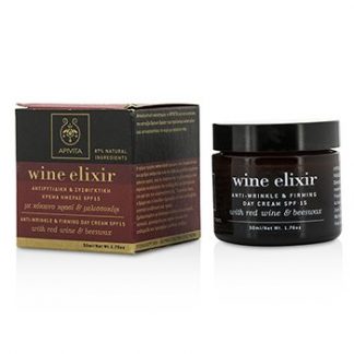 APIVITA WINE ELIXIR ANTI-WRINKLE &AMP; FIRMING DAY CREAM SPF 15 WITH RED WINE &AMP; BEESWAX 50ML/1.76OZ