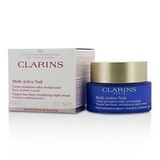 CLARINS MULTI-ACTIVE NIGHT TARGETS FINE LINES REVITALIZING NIGHT CREAM - FOR NORMAL TO COMBINATION SKIN 50ML/1.6OZ