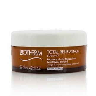 BIOTHERM BIOSOURCE TOTAL RENEW BALM BALM-TO-OIL DEEP CLEANSER - FOR FACE &AMP; EYES &AMP; WATERPROOF MAKE-UP 125ML/4.22OZ