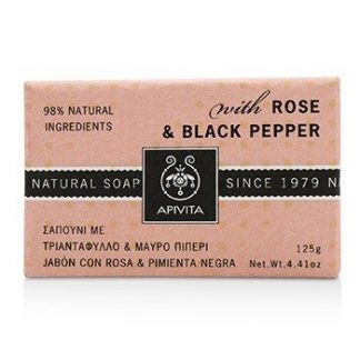 APIVITA NATURAL SOAP WITH ROSE &AMP; BLACK PEPPER 125G/4.41OZ