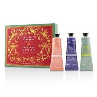 CRABTREE &AMP; EVELYN FLORAL WINTER HAND TRIO (1X LAVENDER &AMP; ESPRESSO, 1X ROSEWATER &AMP; PINK PEPPERCORN, 1X PEAR &AMP; PINK MAGNOLIA) 3X25ML/0.86OZ