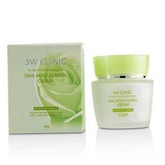 3W CLINIC SNAIL MOIST CONTROL CREAM (INTENSIVE ANTI-WRINKLE) - FOR DRY TO NORMAL SKIN TYPES 50G/1.7OZ