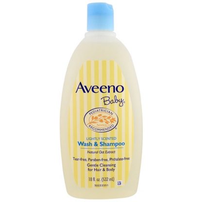 AVEENO, BABY, WASH & SHAMPOO, LIGHTLY SCENTED, 18 FL OZ / 532ml