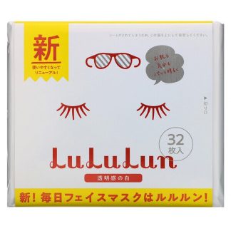 Lululun, Refreshing, Clear Skin, White Face Mask, 32 Sheets, 16.9 fl oz (500 ml)