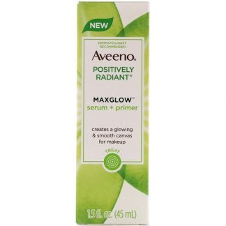 Aveeno, Positively Radiant, Maxglow Serum + Primer, 1.5 fl oz (45 ml)