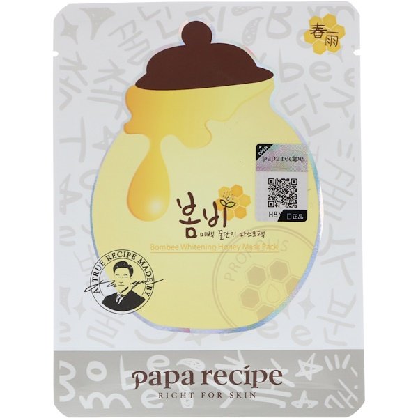 Papa Recipe, Bombee Whitening Honey Mask Pack, 10 Sheets, 25 g Each