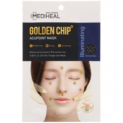 Mediheal, Golden Chip, Acupoint Mask, 1 Sheet, 0.84 fl oz (25 ml)