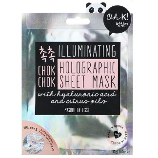 Oh K!, Chok Chok, Illuminating, Holographic Sheet Mask, 1 Sheet, 1.05 oz. (30 g)