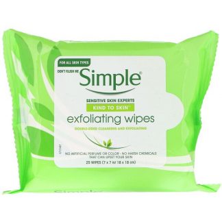 Simple Skincare, Exfoliating Wipes, 25 Wipes