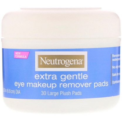 Neutrogena, Extra Gentle, Eye Makeup Remover Pads, 30 Large Plush Pads