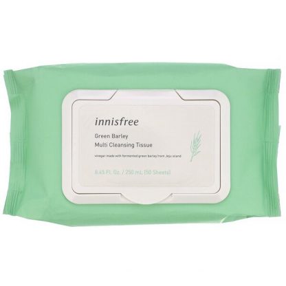 Innisfree, Green Barley, Multi-Cleansing Tissue, 50 Sheets, 8.45 fl oz (250 ml)