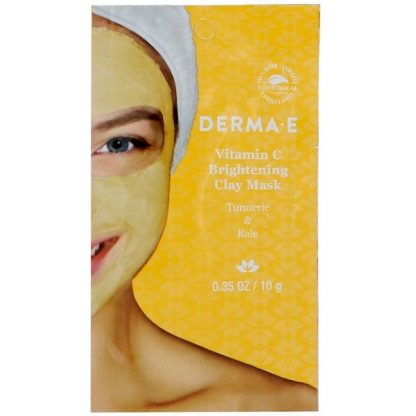 Derma E, Vitamin C Brightening Clay Mask, Turmeric & Kale, 0.35 oz (10 g)