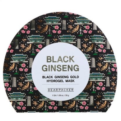 Dear Packer, Black Ginseng, Black Ginseng Gold Hydrogel Mask, 1 Sheet, 1.06 oz (30 g)