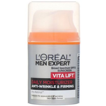 L'Oreal, Men Expert Anti-Wrinkle & Firming, Vita Lift Daily Moisturizer, SPF 15, 1.6 fl oz (48 ml)