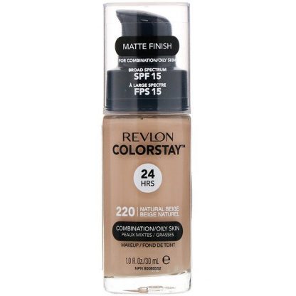 Revlon, Colorstay, Makeup, Combination/Oily, 220 Natural Beige, 1 fl oz (30 ml)