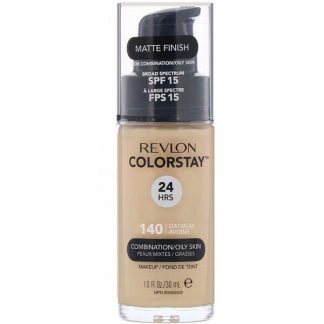Revlon, Colorstay, Makeup, Combination/Oily Skin, 140 Oatmeal, 1 fl oz (30 ml)