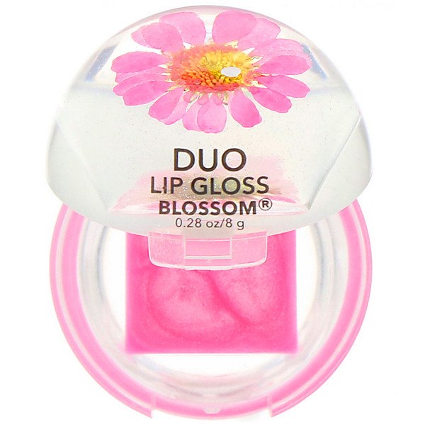 Blossom, Duo Lip Gloss, Magenta Flower, 0.28 oz (8 g)