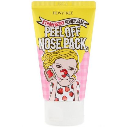 Dewytree, 1 Step Nose Care, Peel Off Nose Pack, Strawberry Honey Jam, 70 ml