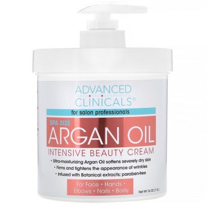 Advanced Clinicals, Argan Oil, Intensive Beauty Cream, 16 oz (454 g)