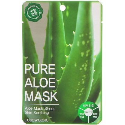 Tosowoong, Pure Aloe Mask, 10 Sheets, 23 g Each