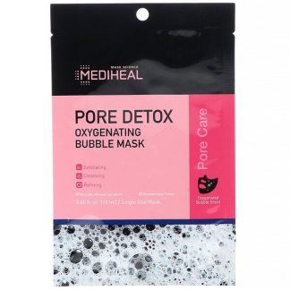Mediheal, Pore Detox, Oxygenating Bubble Mask, 5 Sheets, 0.60 fl oz (18 ml) Each