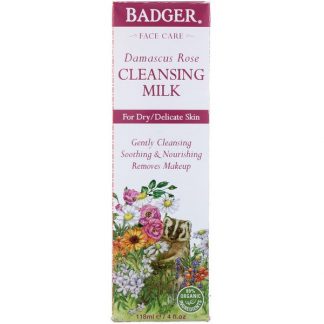 Badger Company, Damascus Rose, Cleansing Milk, 4 fl oz (118 ml)