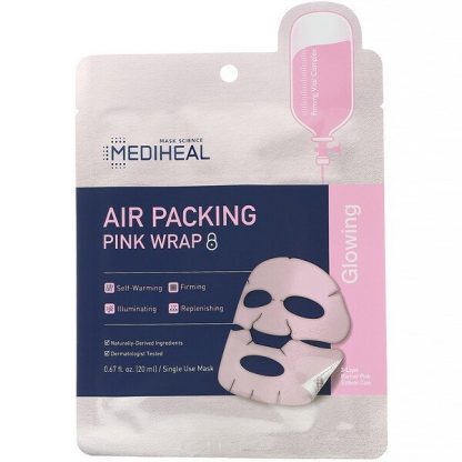 Mediheal, Air Packing, Pink Wrap Mask, 5 Sheets, 0.67 fl. oz (20 ml) Each