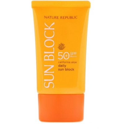 Nature Republic, Daily Sun Block, California Aloe, SPF 50+ PA++++, 1.92 fl oz (57 ml)