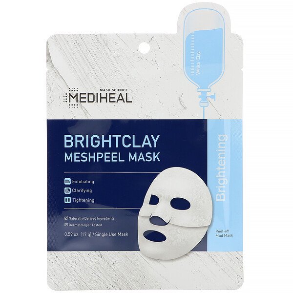 Mediheal, Brightclay, Meshpeel Mask, 5 Sheets, 0.59 oz (17 g) Each