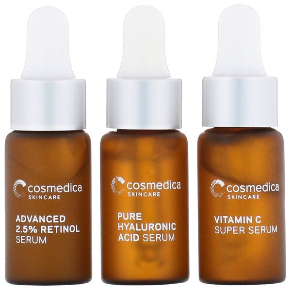 Cosmedica Skincare, Essential Serum Minis, 3 Piece Kit