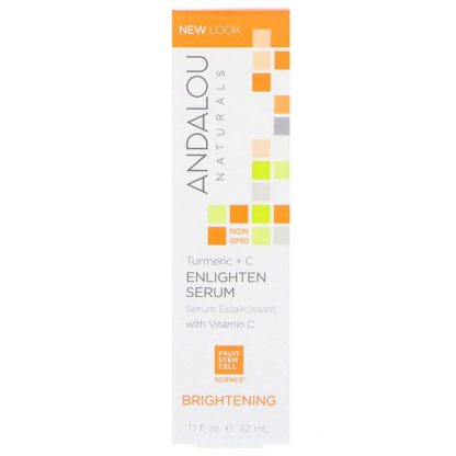 Andalou Naturals, Enlighten Serum, Turmeric + C, Brightening, 1.1 fl oz (32 ml)