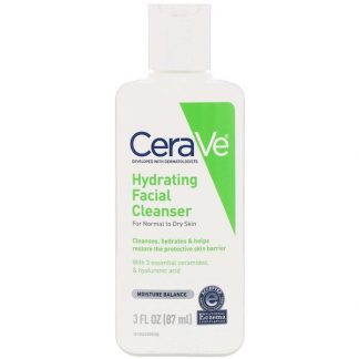 CeraVe, Hydrating Facial Cleanser, For Normal to Dry Skin, 3 fl oz (87 ml)