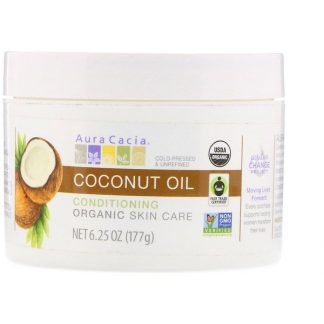 Aura Cacia, Conditioning Organic Skin Care, Coconut Oil, 6.25 oz (177 g)