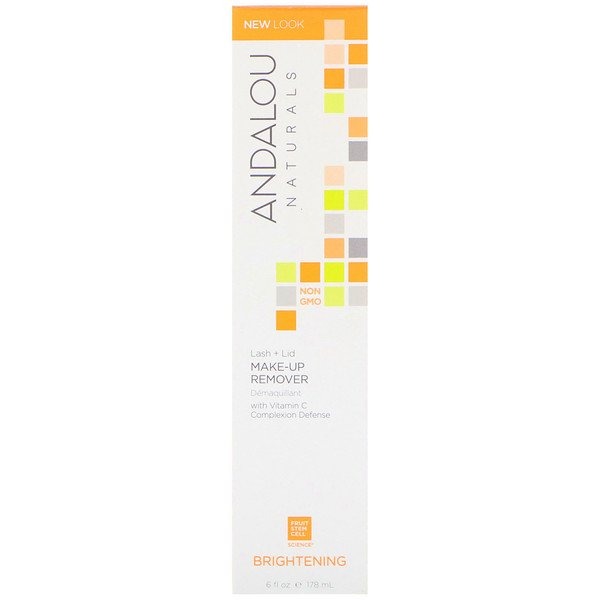 Andalou Naturals, Lash Plus Lid Make-Up Remover, Brightening, 6 fl oz (178 ml)