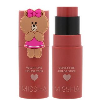 Missha, Line Friends Edition, Velvet Like Color Stick, Mystery Rose, 0.24 oz (7 g)