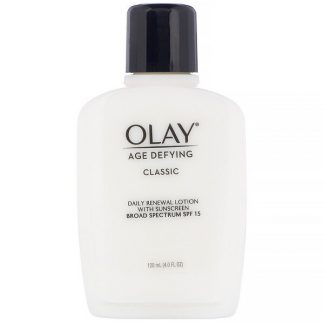 Olay, Age Defying, Classic, Daily Renewal Lotion with Sunscreen, SPF 15, 4 fl oz (120 ml)